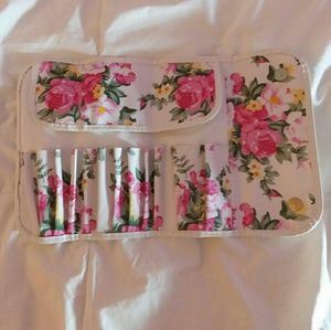 floral makeup brush bag